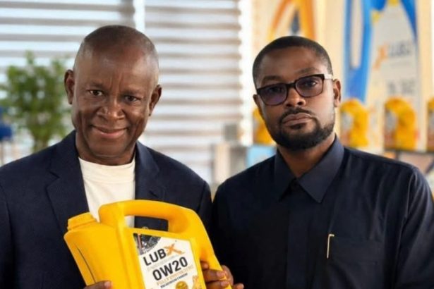 Hon. Minister of Trade, Industry and Investment, Sen. John Owan Enoh and Mr Koko Dan CEO of  LubX Oil.