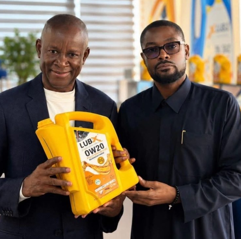 Hon. Minister of Trade, Industry and Investment, Sen. John Owan Enoh and Mr Koko Dan CEO of  LubX Oil.